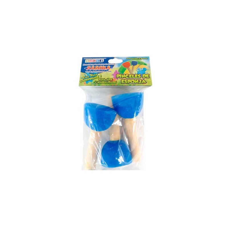 PINCEL DE ESPONJA REDONDO 3PZ-PASCUA-PINCEL