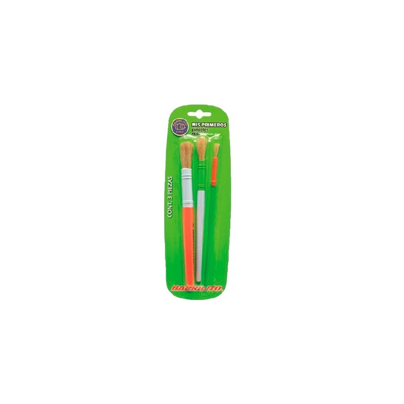 PINCEL ESCOLAR 3PZ-BARRILITO-PINCEL