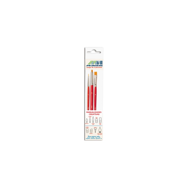 PINCEL REDONDO # 2 / 5 Y PLANO # 4 - 3PZ-MECANORMA-PINCEL