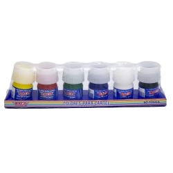 PINTURA CARTEL ESCOLAR COLORES BASICOS 6PZ-BACO-PINTURA ESCOLAR