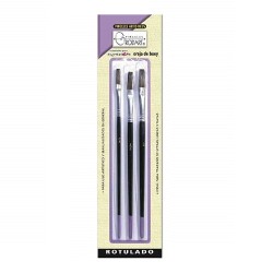 PINCELES SURTIDOS ROTULADO ISEMARF LILA 3PZ-RODART-PINCEL