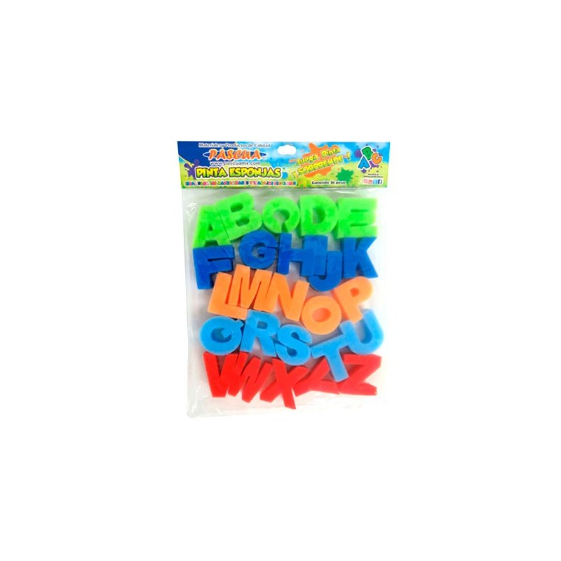 PINTA ESPONJAS ABC 26 PZ-MEGAFUMI-ESPONJA P/PINTURA