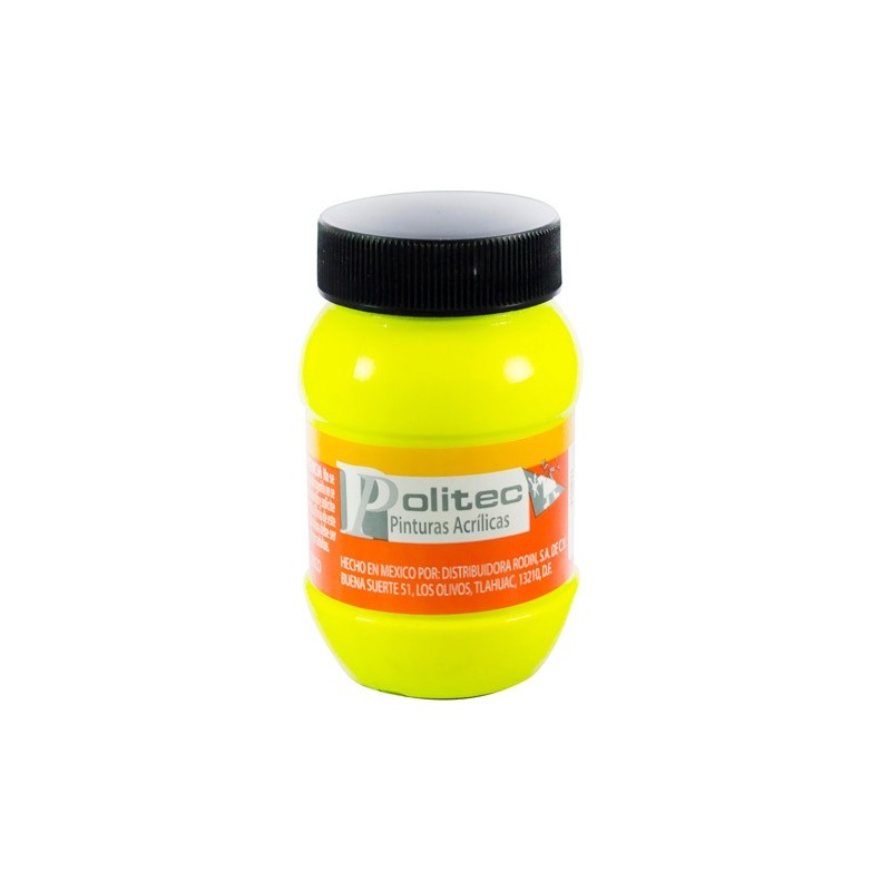 PINTURA ACRILICA FLUORESCENTE 100ML-POLITEC-PINTURA ESCOLAR