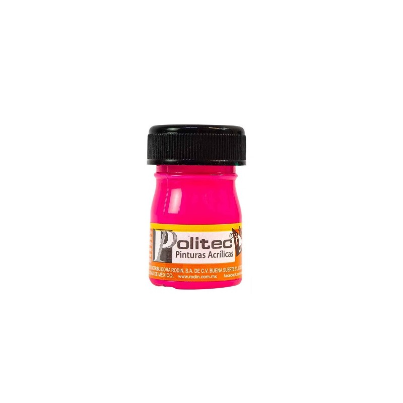 PINTURA ACRILICA FLUORESCENTE 20ML-POLITEC-PINTURA ESCOLAR