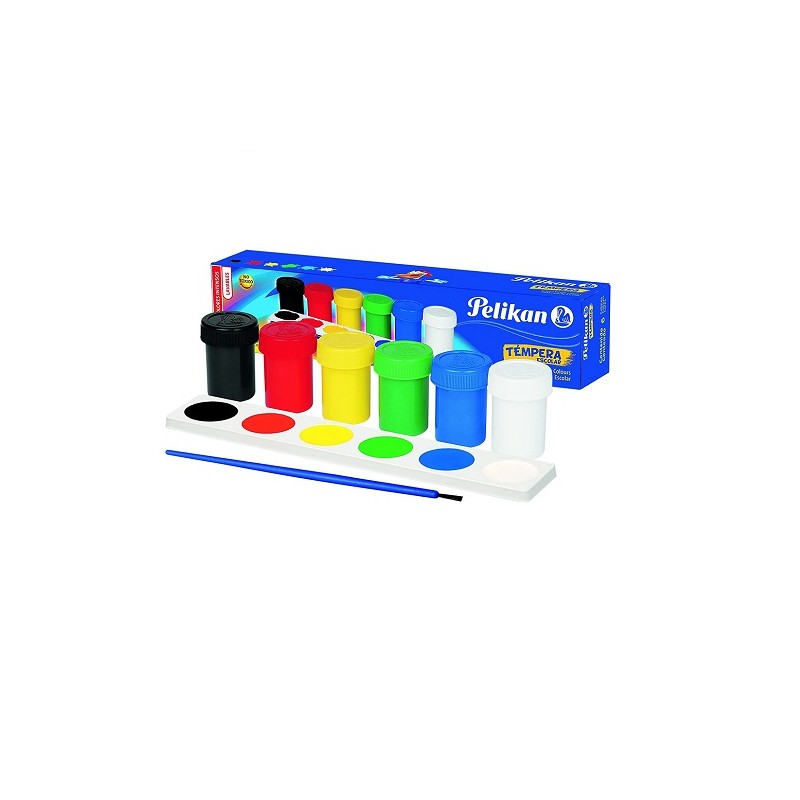 PINTURA TEMPERA ESCOLAR SURT 25ML/6PZ-PELIKAN-PINTURA TEMPERA