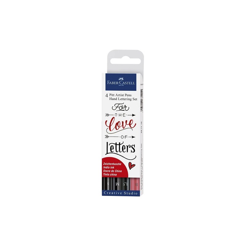 PITT ARTIST PEN LETTERING LOVE 4PZS-FABER CASTELL-ROTULADOR