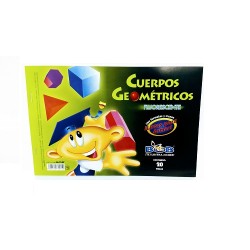 ALBUM CUERPOS GEOMETRICOS FLUORESCENTE 20 PZ-BOB-ALBUM