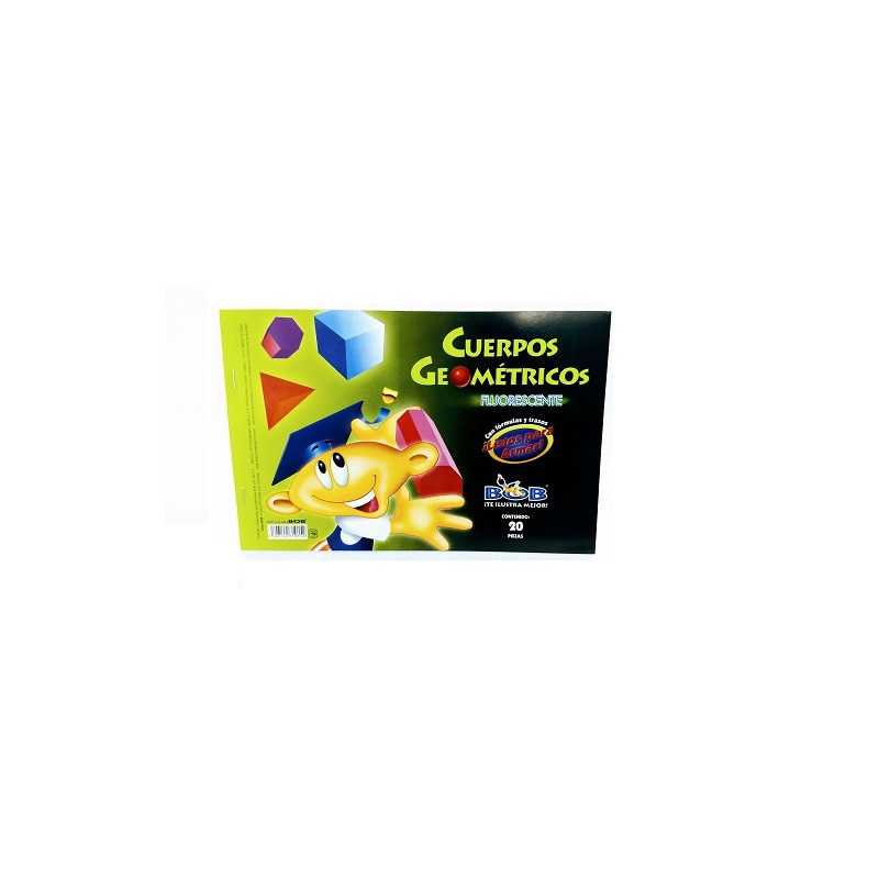 ALBUM CUERPOS GEOMETRICOS FLUORESCENTE 20 PZ-BOB-ALBUM