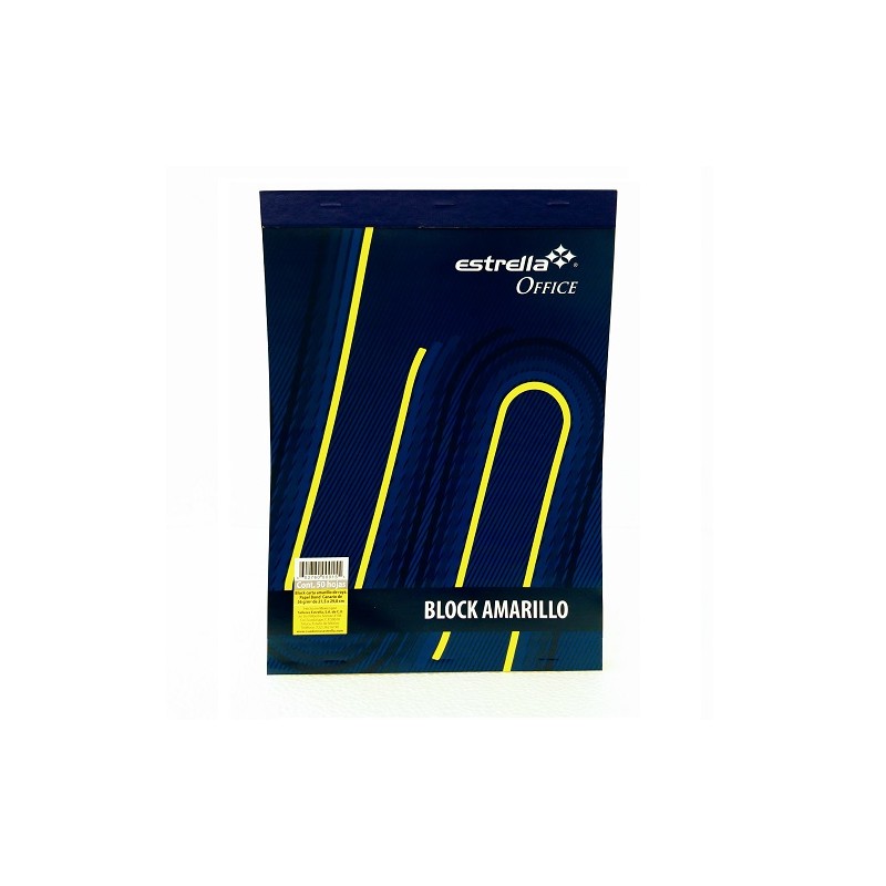 BLOCK CARTA AMARILLO 50H-ESTRELLA-BLOCK O CUADERNOS