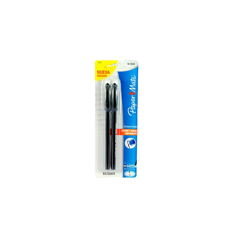 BOLIGRAFO BORRABLE PUNTO MEDIANO 2 PZ-PAPER MATE-BOLIGRAFO