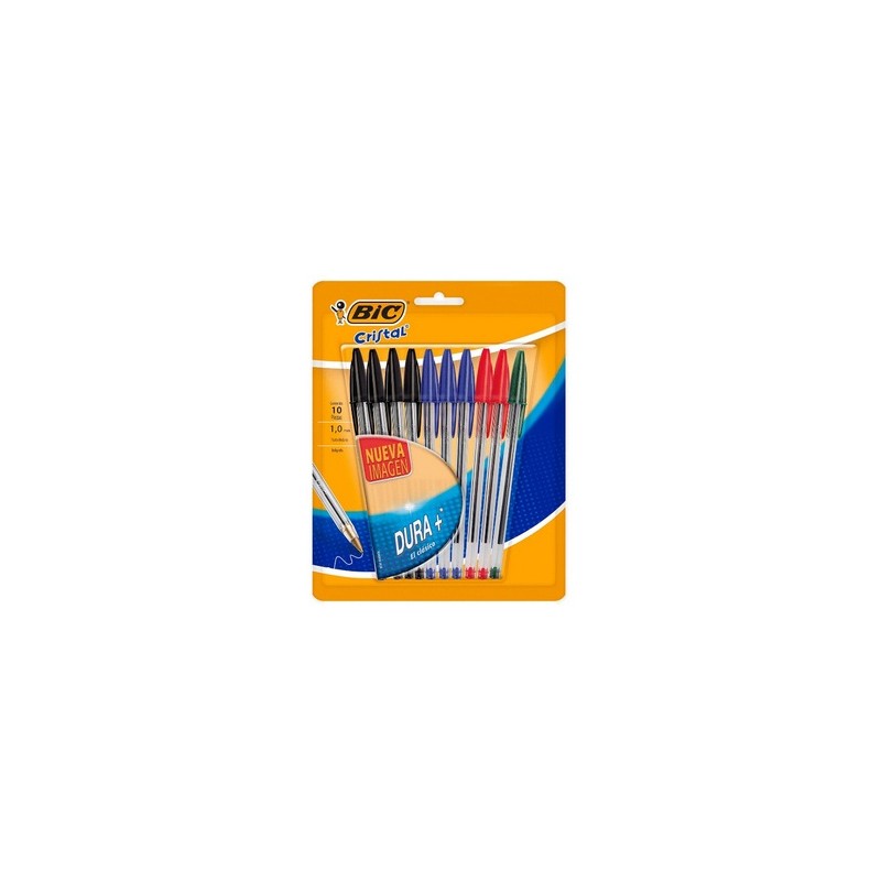 BOLIGRAFO CRISTAL DURA + 10PZS-BIC-BOLIGRAFO