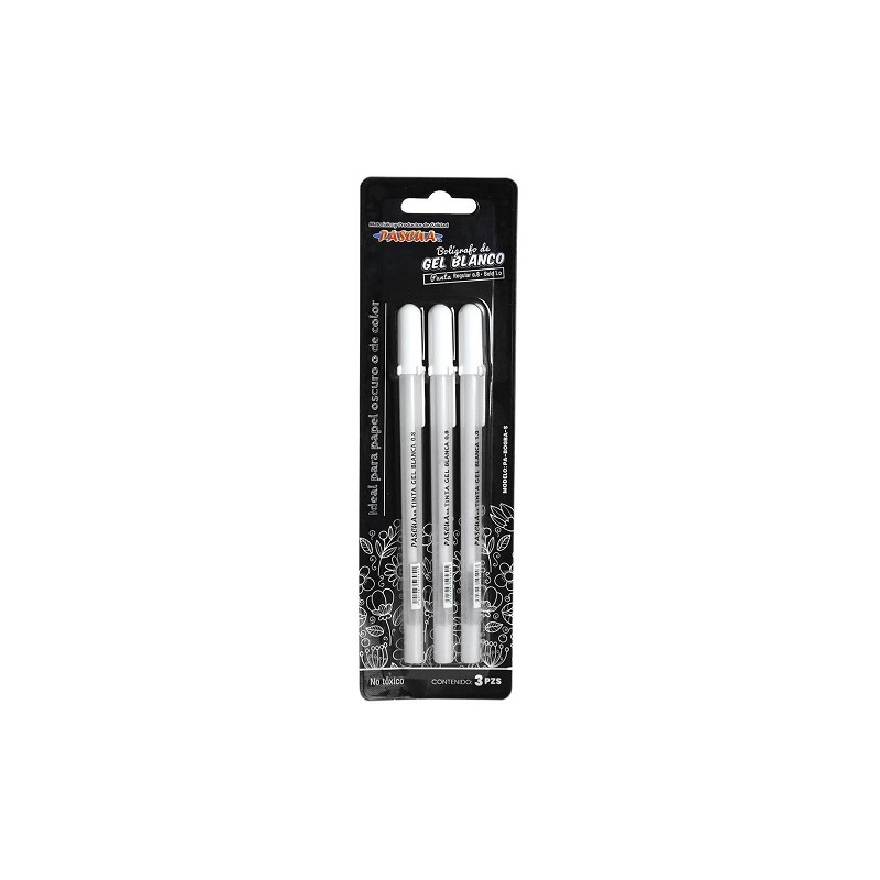 BOLIGRAFO DE GEL BLANCO 3PZ-PASCUA-BOLIGRAFO