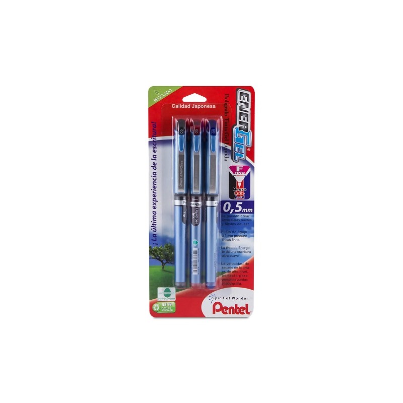 BOLIGRAFO ENERGEL PUNTO FINO 3PZ-PENTEL-BOLIGRAFO