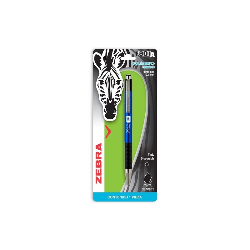 BOLIGRAFO F-301 A PUNTO FINO 0.7MM-ZEBRA-BOLIGRAFO