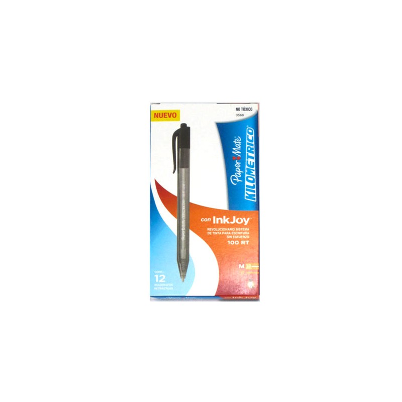 BOLIGRAFO KILOMETRICO 100RT PUNTO MEDIANO 12PZ-PAPER MATE-BOLIGRAFO