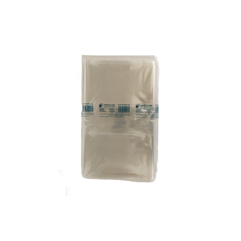 BOLSA PARA REGALO CELOFAN TRANSPARENTE 70X98 CM 10PZ-CRISTALINE-BOLSA/CAJA DE REGALO