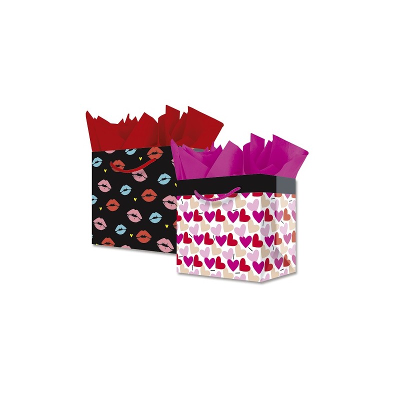 BOLSA PARA REGALO CHIC SAN VALENTIN 21X22.5X12CM-GRANMARK-BOLSA/CAJA DE REGALO
