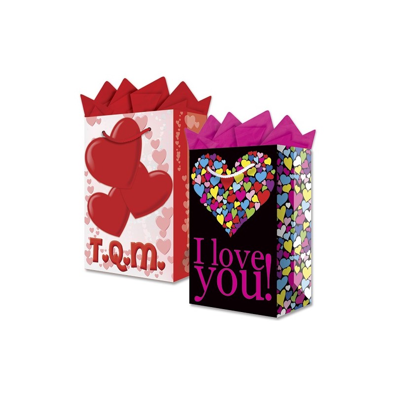 BOLSA PARA REGALO JUMBO SAN VALENTIN 45X33.5X15.5CM-GRANMARK-BOLSA/CAJA DE REGALO