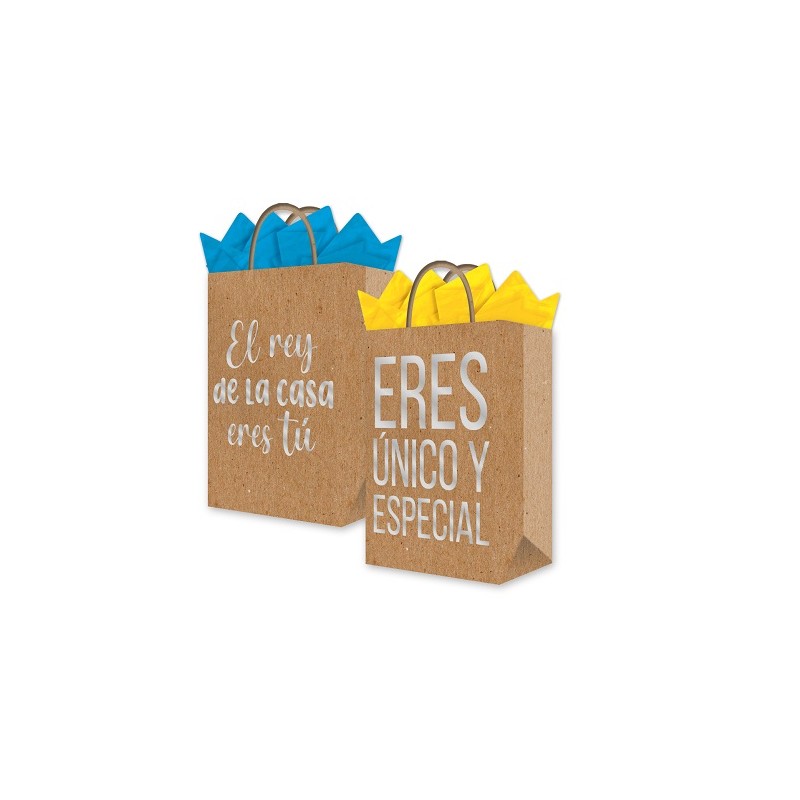 BOLSA REGALO MEDIANA KRAFT C/A 20X10.5X23.5CM-GRANMARK-BOLSA/CAJA DE REGALO