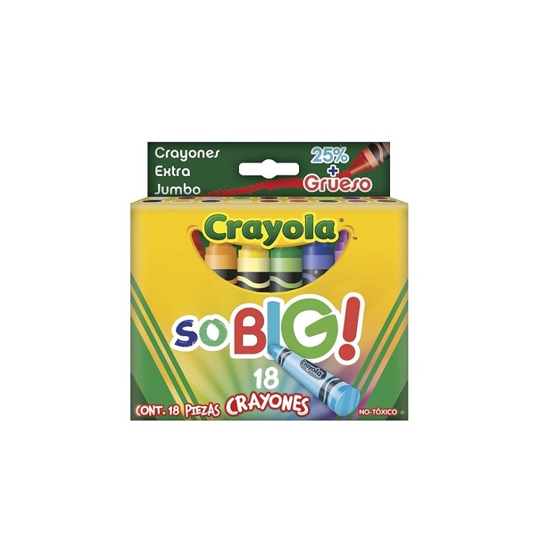 CRAYON CERA EXTRA JUMBO 18PZ-CRAYOLA-CRAYONES