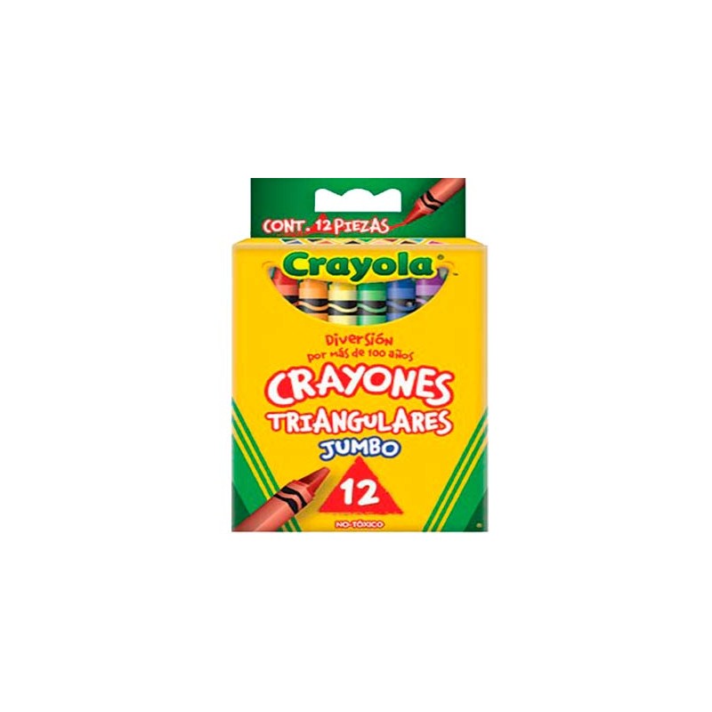 CRAYON CERA JUMBO TRIANGULAR 12PZ-CRAYOLA-CRAYONES
