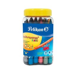 CRAYON CERA JUMBO TRIANGULAR 28PZ-PELIKAN-CRAYONES
