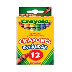 CRAYON CERA REDONDO 12PZ-CRAYOLA-CRAYONES