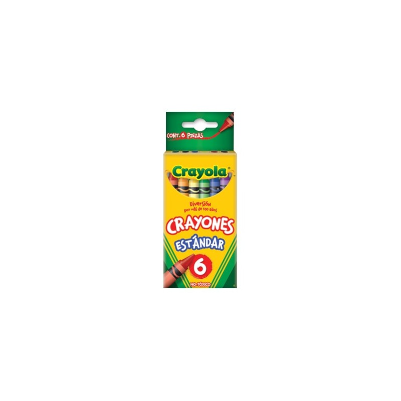 CRAYON CERA REDONDO 6PZ-CRAYOLA-CRAYONES