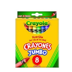 CRAYON CERA JUMBO 8PZ-CRAYOLA-CRAYONES