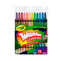 CRAYON CERA TWISTEABLES 12PZ-CRAYOLA-CRAYONES