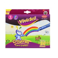 CRAYON EXTRAGRUESO VIVIDEL 24PZ-DIXON-CRAYONES