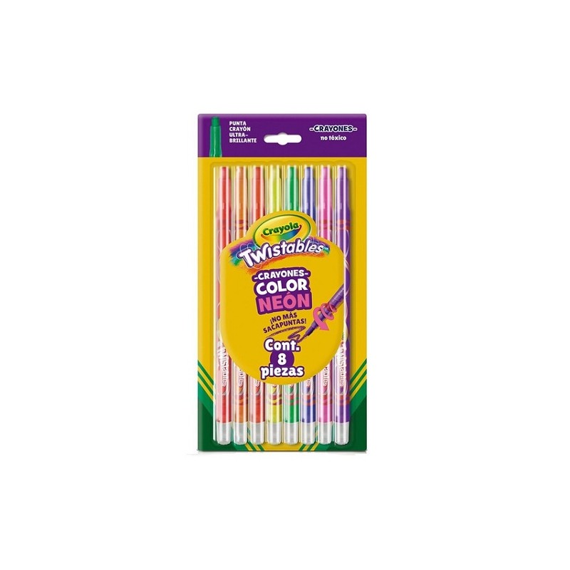 CRAYON EXTREMOS NEON TWISTEABLES 8PZ-CRAYOLA-CRAYONES