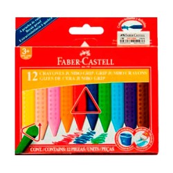CRAYON JUMBO GRIP LAV Y BORR 12PZ+PROM-FABER CASTELL-CRAYONES