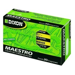 CRAYON PRENSADO MAESTRO 20PZ-DIXON-CRAYONES