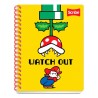 CUADERNO PROFESIONAL PASTA SEMI RIGIDA CON STICKERS Y SEPARADOR   MARIO BROS RAYA 100H-SCRIBE-BLOCK O CUADERNOS