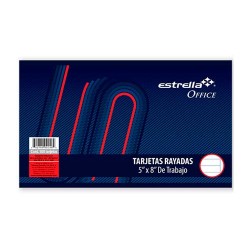 FICHA DE TRABAJO 5X8" 100PZ-ESTRELLA-FICHAS DE TRABAJO