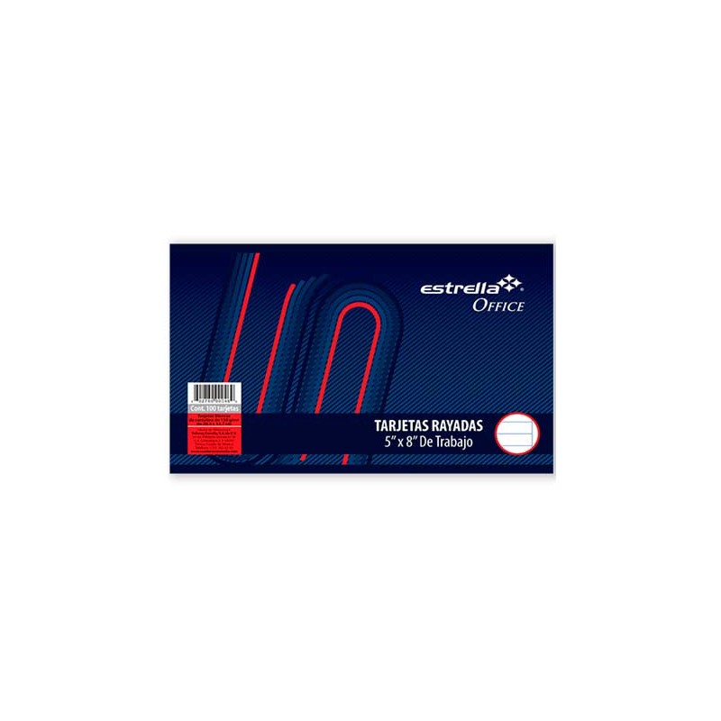 FICHA DE TRABAJO 5X8" 100PZ-ESTRELLA-FICHAS DE TRABAJO