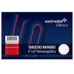 FICHA HEMEROGRAFICAS 4X6  100PZ-ESTRELLA-FICHAS DE TRABAJO
