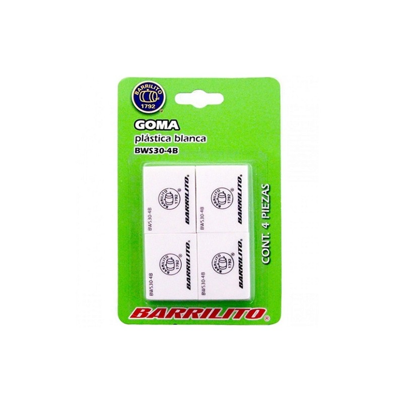 GOMA BLANCA SINTETICA 4PZ-BARRILITO-GOMA