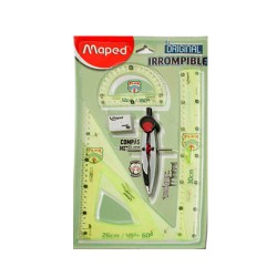 JUEGO DE GEOMETRIA IRROMPIBLE STOP CON COMPAS-MAPED-JUEGO DE GEOMETRIA