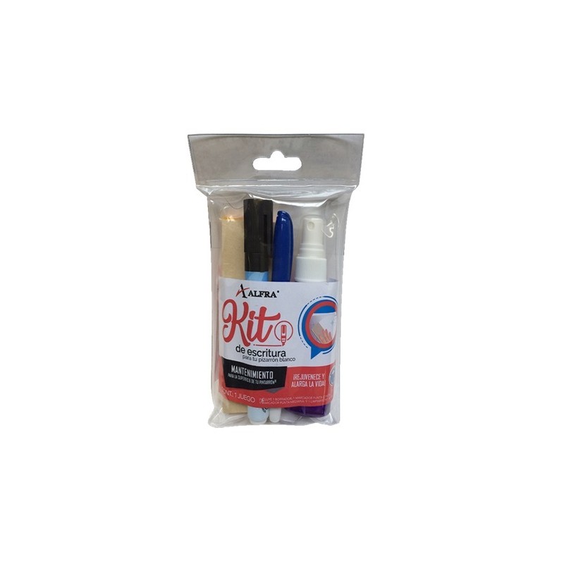 KIT DE ESCRITURA PARA PIZARRON BLANCO 4 PZ-ALFRA-MARCADORES