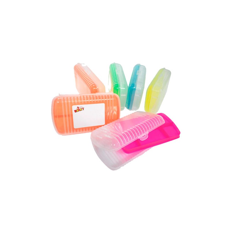 LAPICERA PLASTICO CHAROLA WACKY BOX 23.5X14.5X6.5CM-SABLON-PORTALAPIZ