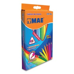 LAPIZ  DE COLOR TRIANGULAR 36 PZ-MAE-LAPIZ D/COLOR ESCO.