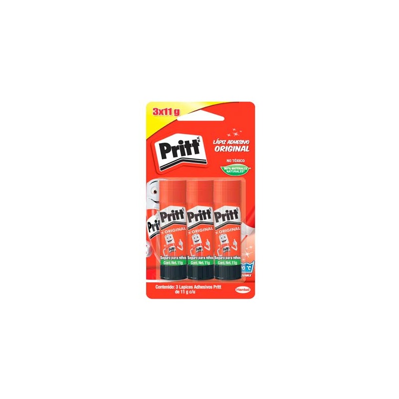 LAPIZ ADHESIVO 11G 3PZ-PRITT-PEGAMENTO