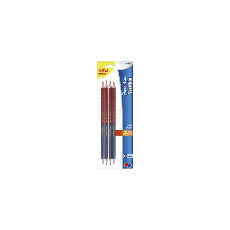 LAPIZ BICOLOR HEXAG VERITHIN 4PZ-PAPER MATE-LAPIZ