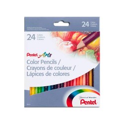 LAPIZ DE COLOR 24PZ-PENTEL-LAPIZ D/COLOR ESCO.