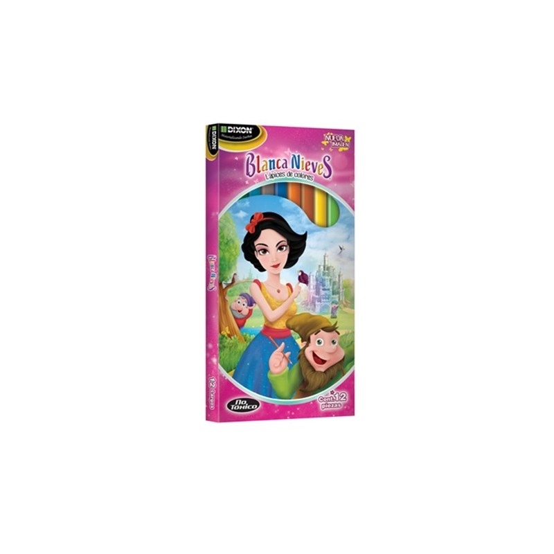 LAPIZ DE COLOR BLANCA NIEVES LARGO 12PZ-DIXON-LAPIZ D/COLOR ESCO.