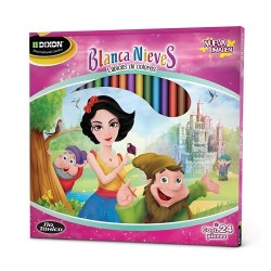 LAPIZ DE COLOR BLANCA NIEVES LARGO 24PZ-DIXON-LAPIZ D/COLOR ESCO.