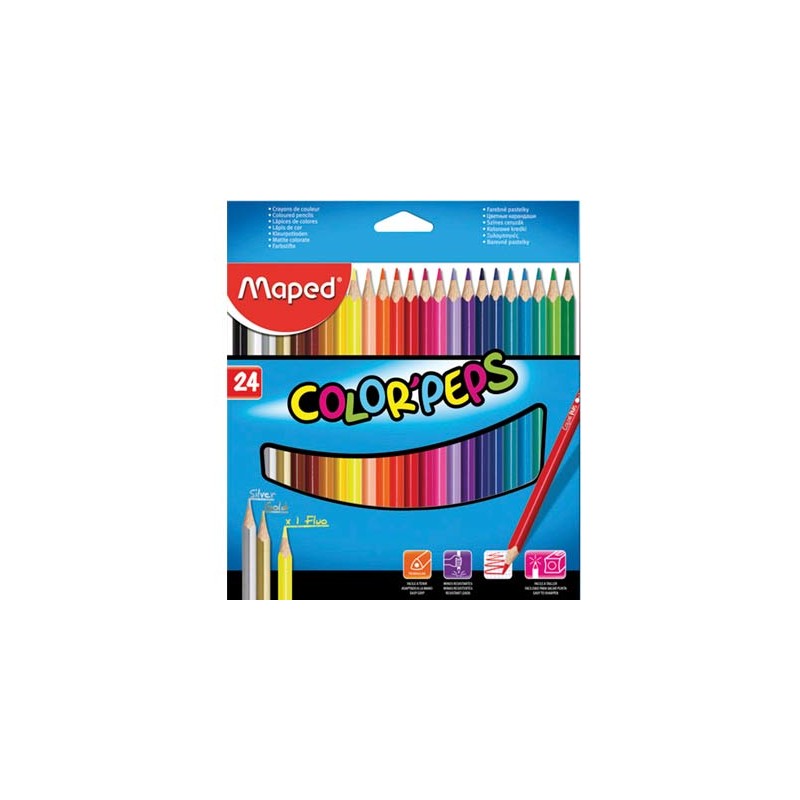 LAPIZ DE COLOR COLOR PEPS 24PZ-MAPED-LAPIZ D/COLOR ESCO.