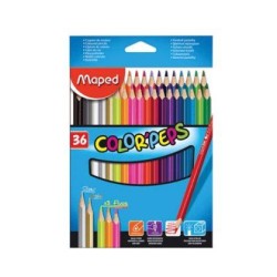 LAPIZ DE COLOR COLOR PEPS 36PZ-MAPED-LAPIZ D/COLOR ESCO.